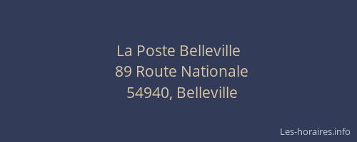 La Poste Belleville