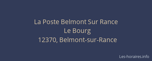 La Poste Belmont Sur Rance