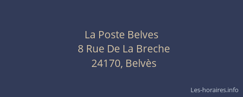 La Poste Belves