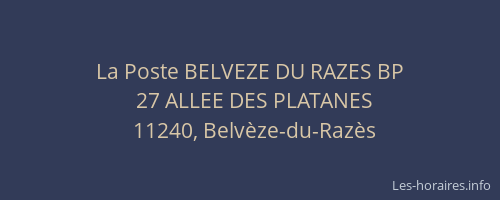 La Poste BELVEZE DU RAZES BP