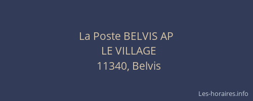 La Poste BELVIS AP