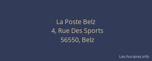 La Poste Belz
