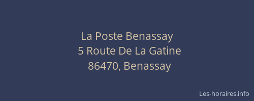 La Poste Benassay