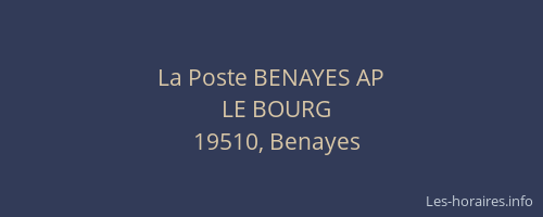 La Poste BENAYES AP