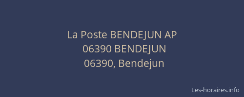 La Poste BENDEJUN AP