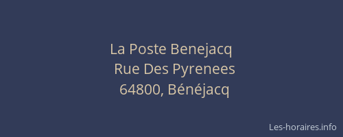 La Poste Benejacq