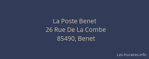 La Poste Benet