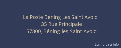 La Poste Bening Les Saint Avold