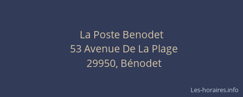 La Poste Benodet