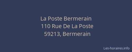 La Poste Bermerain