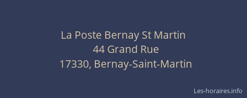 La Poste Bernay St Martin