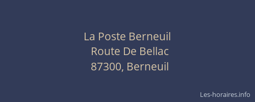 La Poste Berneuil
