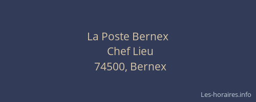 La Poste Bernex