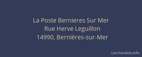 La Poste Bernieres Sur Mer