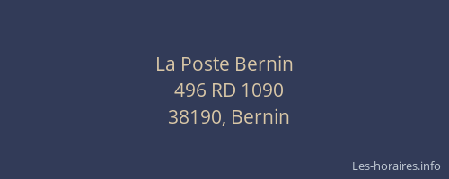 La Poste Bernin