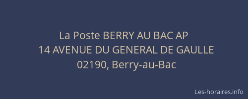 La Poste BERRY AU BAC AP