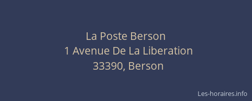 La Poste Berson