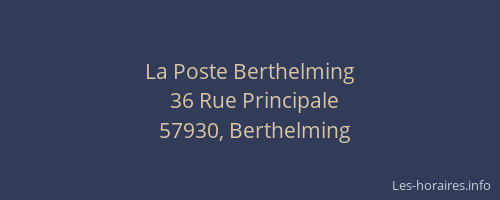 La Poste Berthelming
