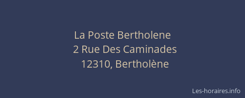 La Poste Bertholene