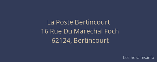 La Poste Bertincourt