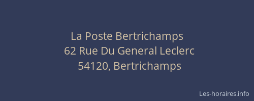 La Poste Bertrichamps