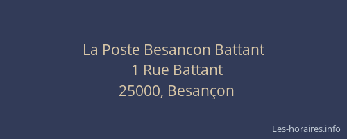 La Poste Besancon Battant