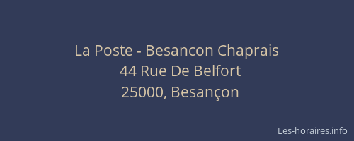 La Poste - Besancon Chaprais