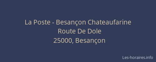 La Poste - Besançon Chateaufarine