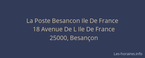 La Poste Besancon Ile De France