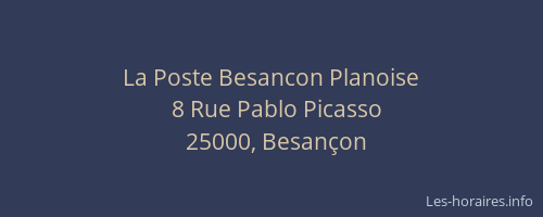 La Poste Besancon Planoise