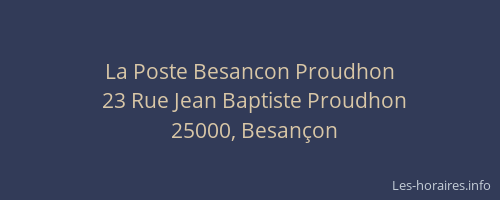 La Poste Besancon Proudhon