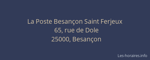 La Poste Besançon Saint Ferjeux