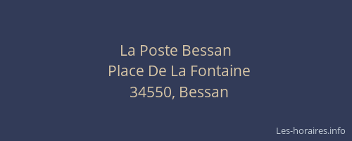 La Poste Bessan