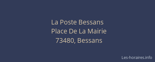 La Poste Bessans