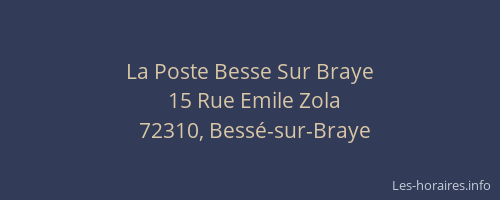 La Poste Besse Sur Braye