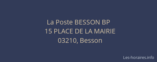 La Poste BESSON BP