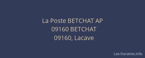 La Poste BETCHAT AP