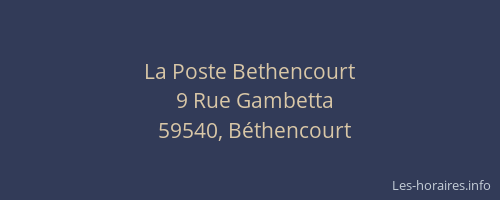 La Poste Bethencourt