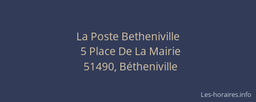 La Poste Betheniville