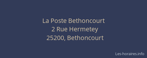 La Poste Bethoncourt
