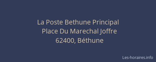 La Poste Bethune Principal