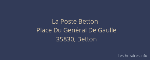 La Poste Betton