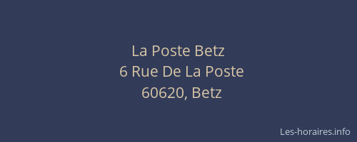 La Poste Betz