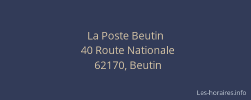 La Poste Beutin