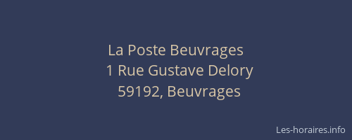 La Poste Beuvrages