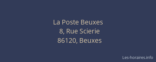 La Poste Beuxes