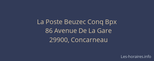 La Poste Beuzec Conq Bpx