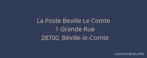 La Poste Beville Le Comte