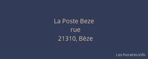 La Poste Beze