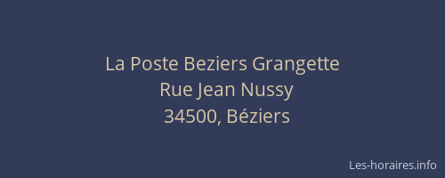 La Poste Beziers Grangette